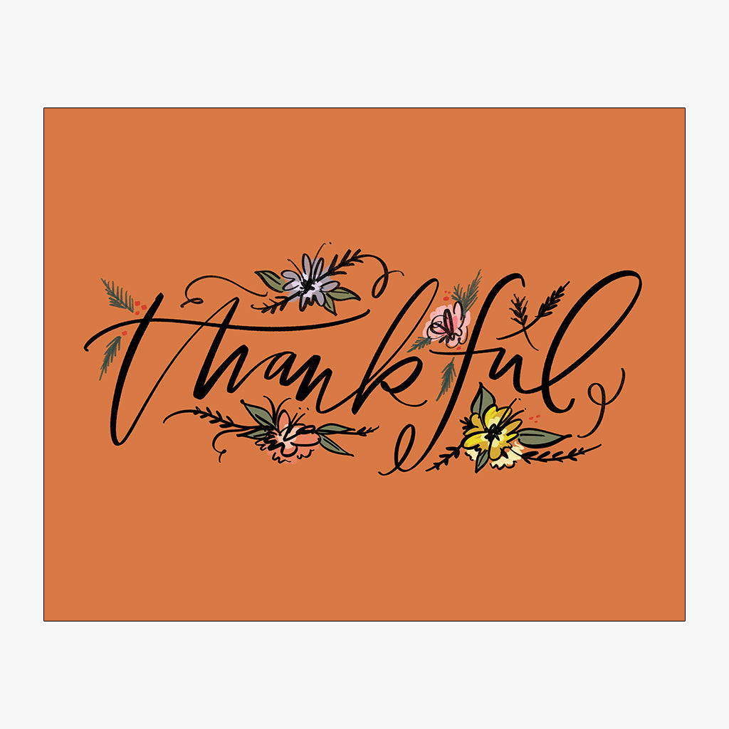 fall bundle: thankful floral in pumpkin | download design