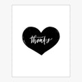 Thanks Heart Download Design in Black