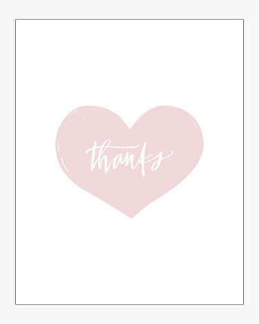 Thanks Heart Download Design in Blush