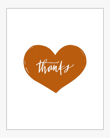 Thanks Heart Download Design in Pumpkin