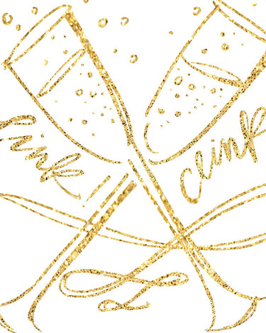 Toast Download Design Details with Faux Gold Glitter