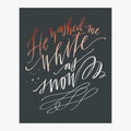 White As Snow Download Design in Crimson Ombre on Charcoal