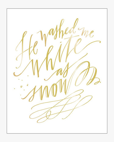 White As Snow Download Design in Faux Gold