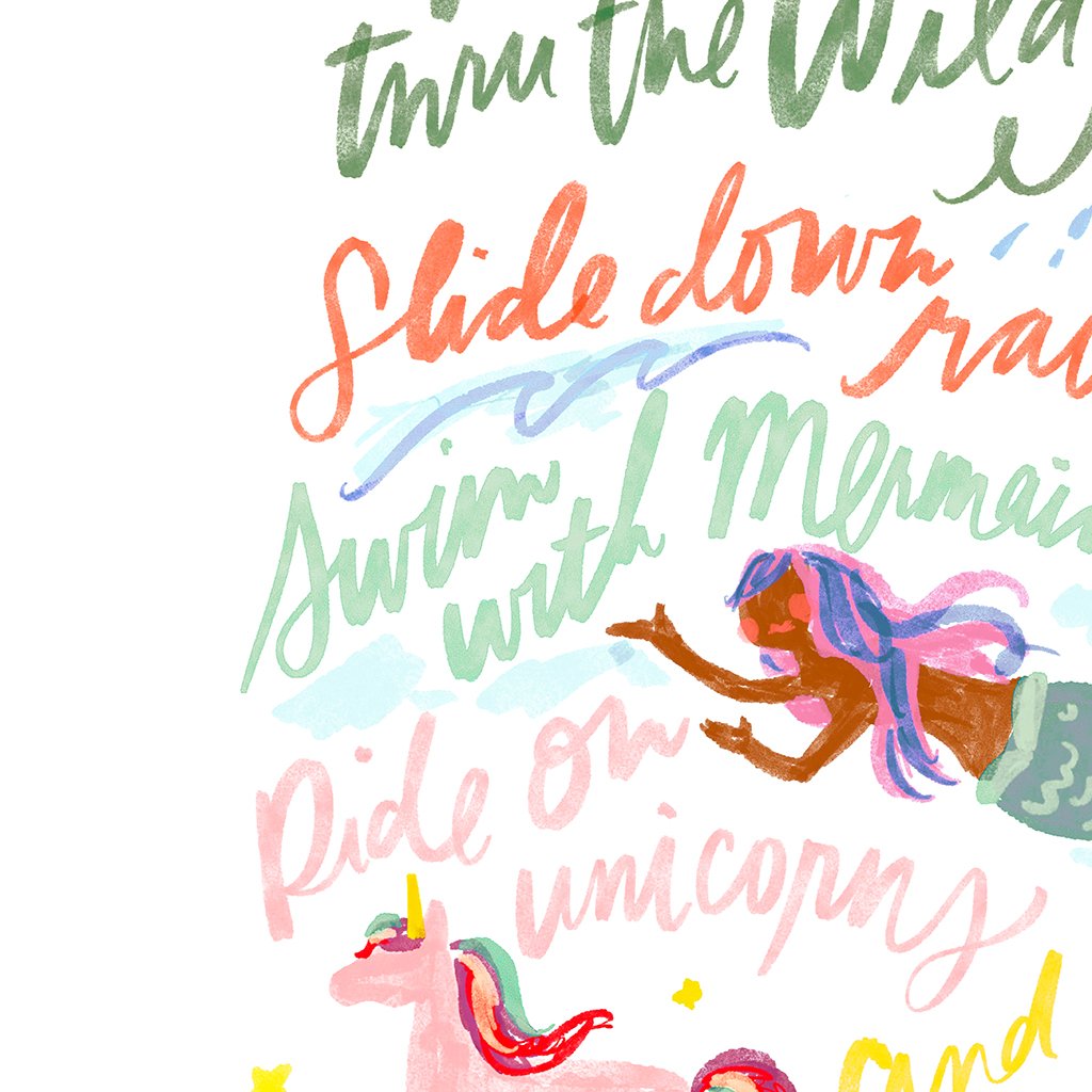 wildflowers, mermaids, rainbows, stars download design details