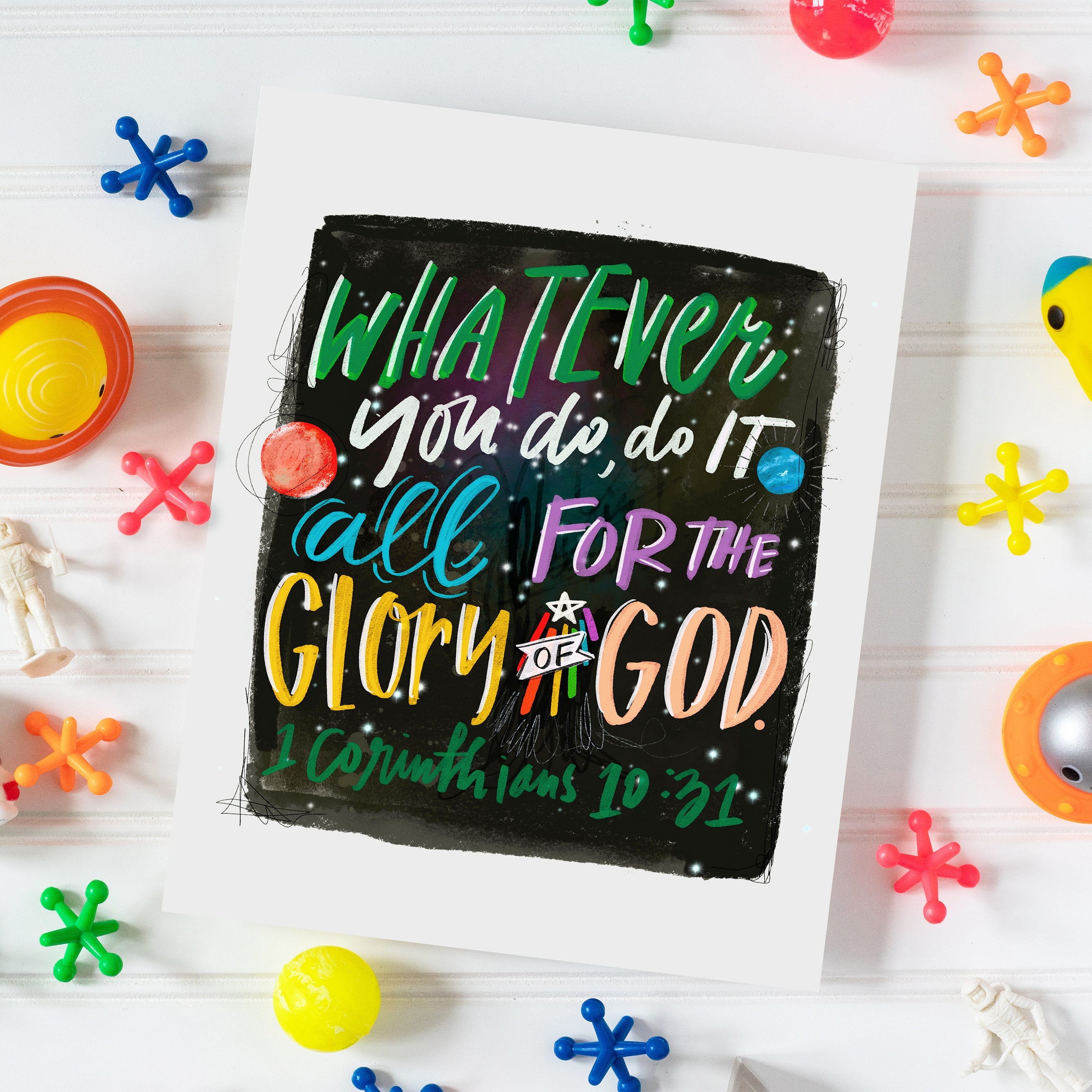 art print of Case For Space Faith Edition, size 8 x 10