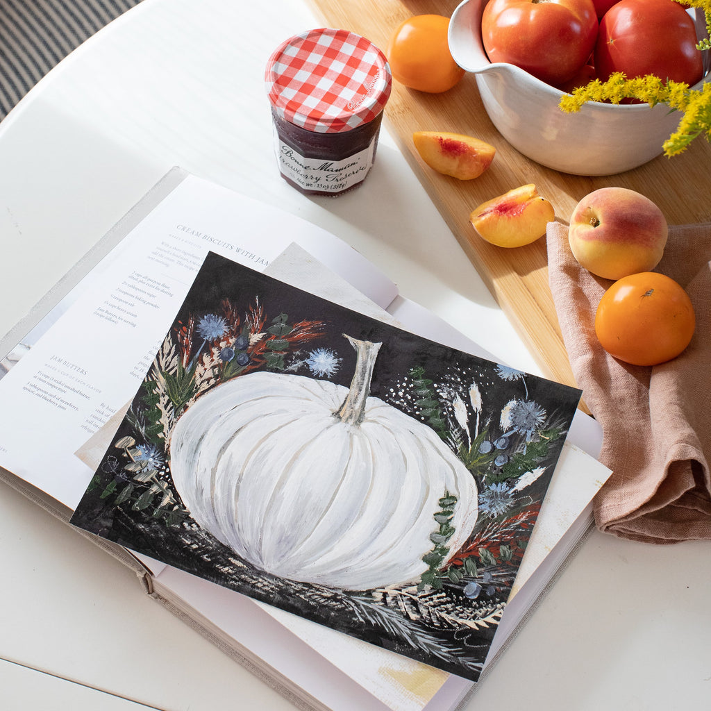 lumina pumpkin art print, size 10 x 8
