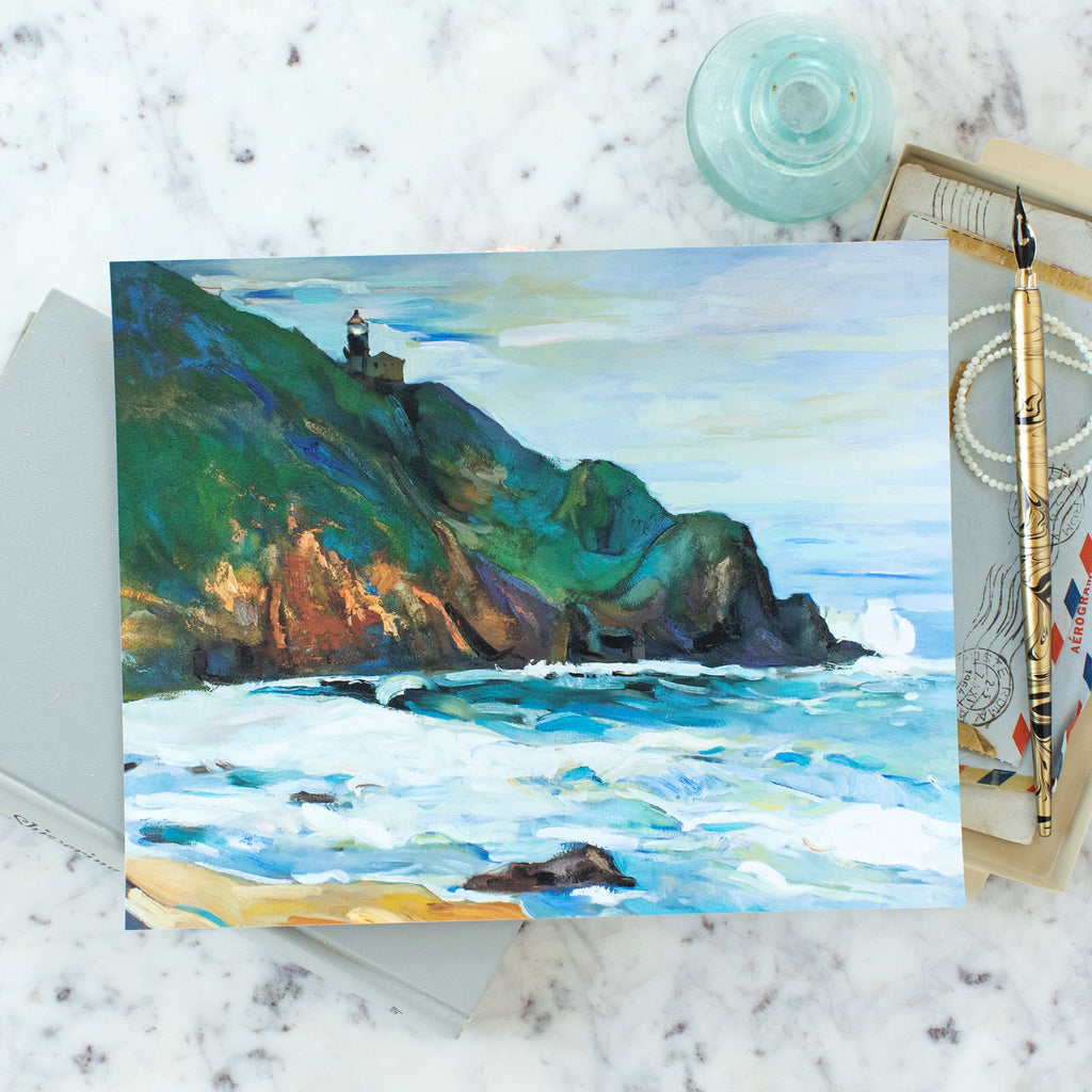 art print of lighthouse lookout