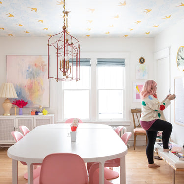 The Typography Perpetual Calendar keeps our team organized and our Girls House Dining room beautiful 