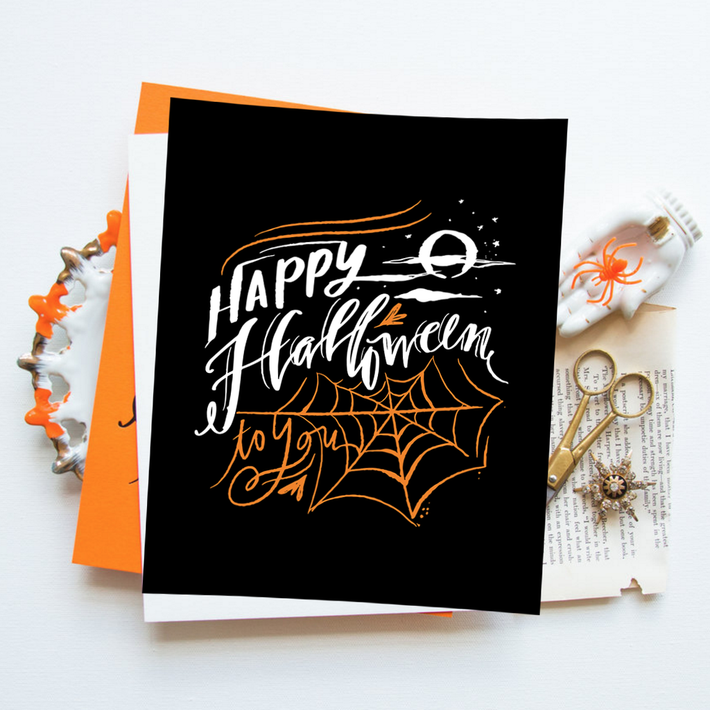 happy halloween download print in black multi
