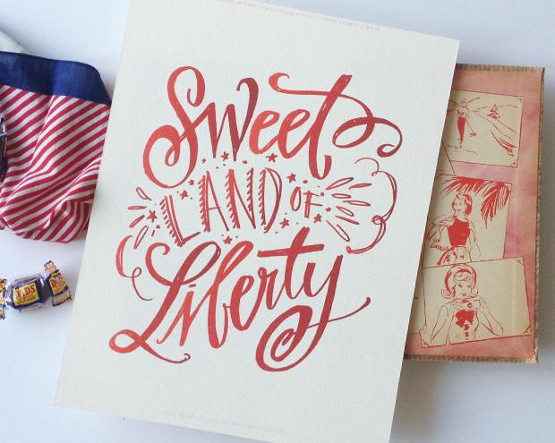 sweet liberty download print in red