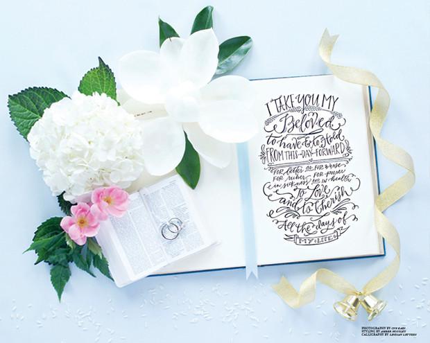wedding vows digital download featured in southern weddings