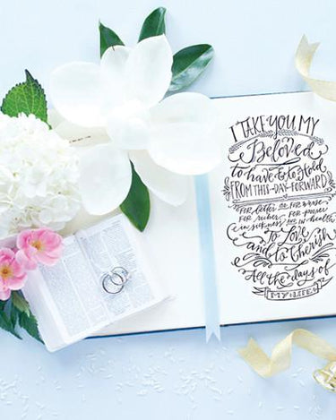 Wedding Vows Digital Download featured in Southern Weddings