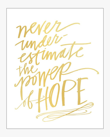 Power Of Hope Download Design in Faux Gold