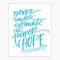 Power Of Hope Download Design in Neon Blue