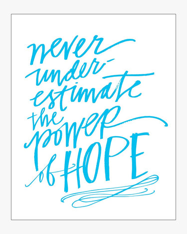 Power Of Hope Download Design in Neon Blue