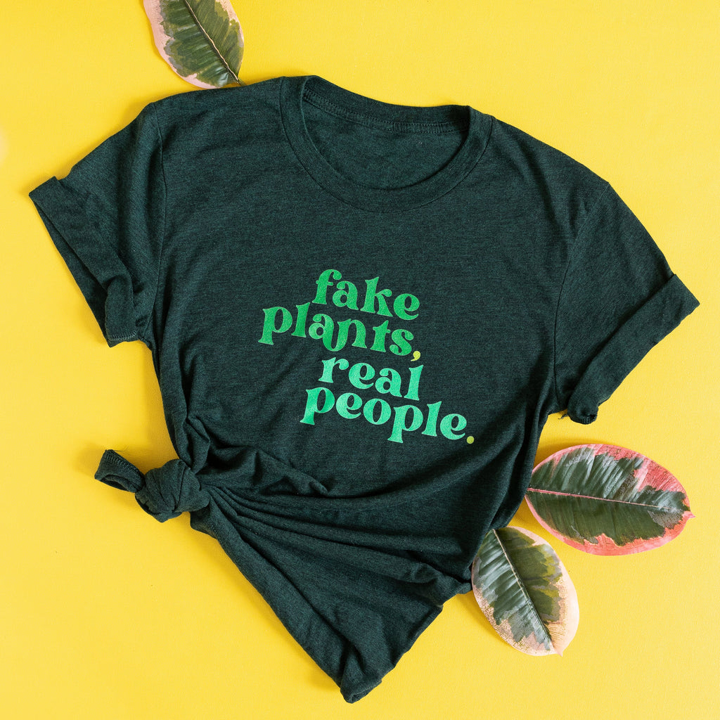 fake plants, real people tee