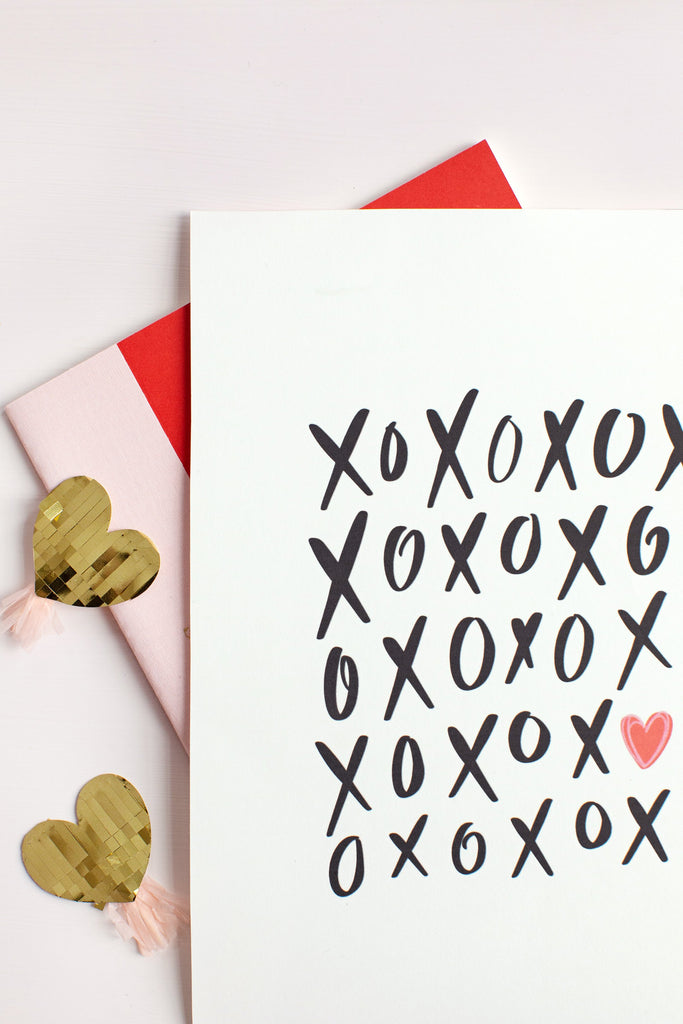 Happy Valentine's Day, Big Heart, Tiny Heart, Chocolate Box, Love Letter,  Bonbon, XOXO, Valentine, Romance, Love, Postcrossing, Be Mine, Pink Grid  Sticker for Sale by cutestamps