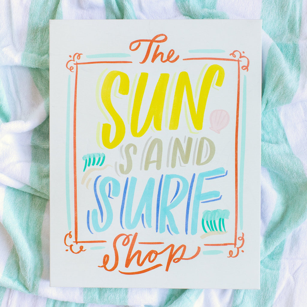 art print of sun • sand • surf shop in alabaster, size 11 x 14